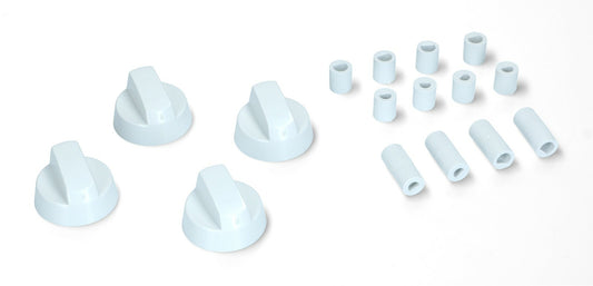 Kit 4 Lenkergriffe Universal Weiß Ofen Ebene Kochen Küche Fügt Halbmondförmig