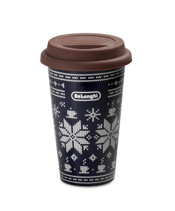 Delonghi beker Winter keramisch thermisch dubbelwandig 300ml deksel siliconen