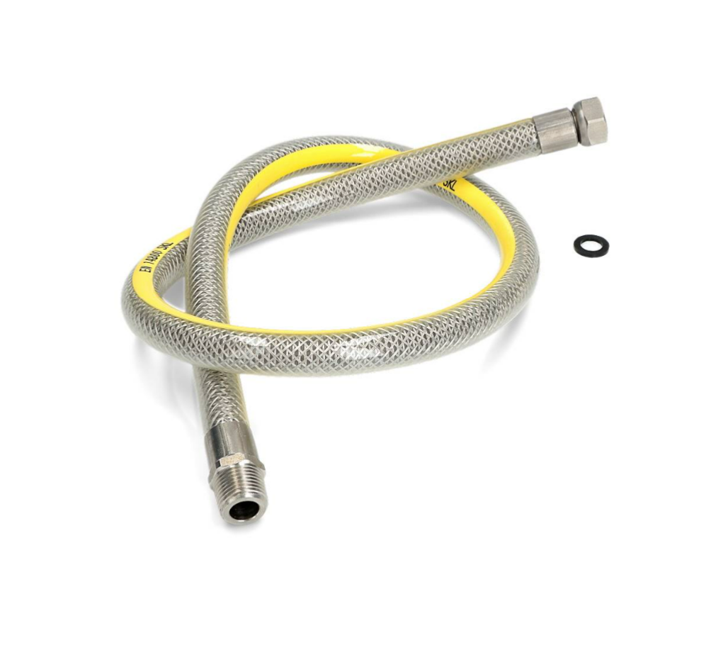 SKL tubo flessibile cucina gas maschio femmina 1/2" 1000mm EN14800 CE certificat