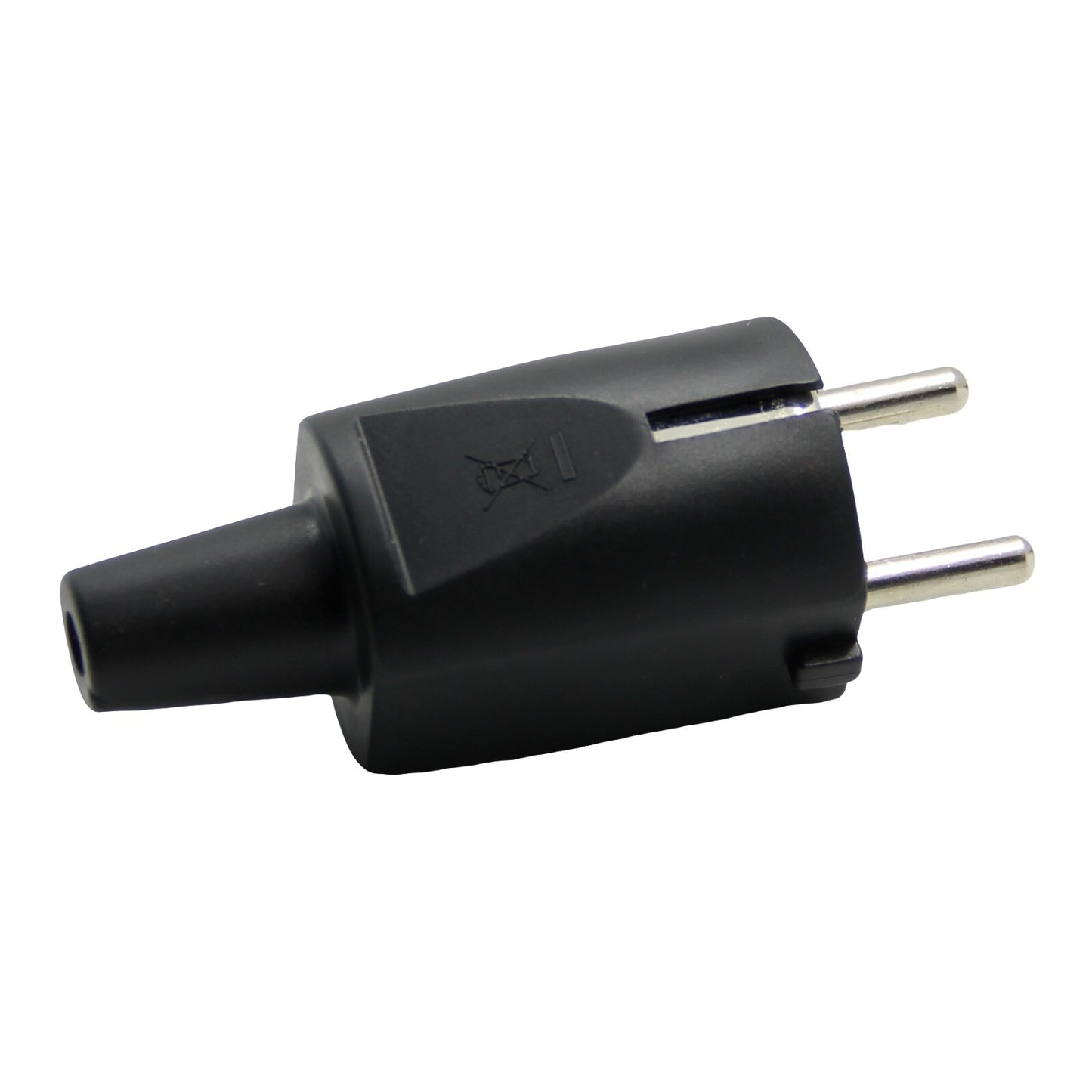 Plug Schuko Black Straight Salvacavo Rubber 16A 250V ~ Ce Appliances Fridge