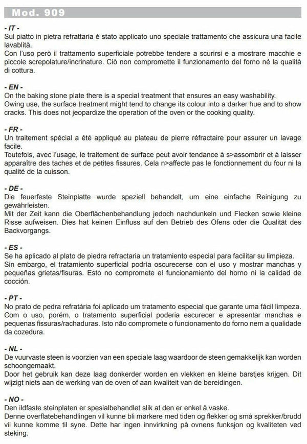 Ariete Neu Stone Feuerfeste 32cm 400°C Ofen Pizza IN 4 Minuten 909 917