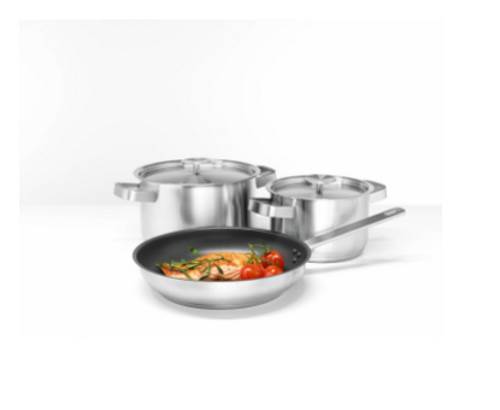 Electrolux E3SS set de oale tigaie inox inducție 16cm 20cm 24cm