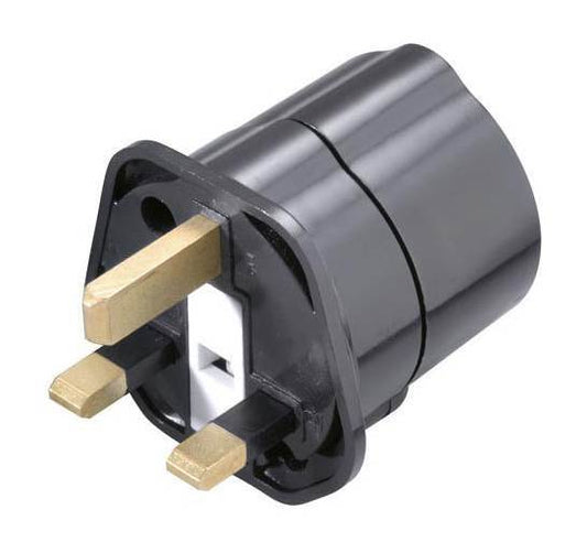 Vivanco Druckminderer Adapter Stecker Auslauf Schuko UK 3 Pin GB + Sicherung