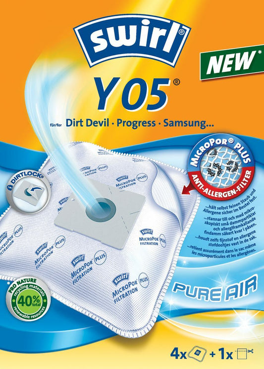 Swirl 4x worki z mikrofibry do odkurzacza Delonghi Kosmos XTC XTJ Nilfisk Dirt