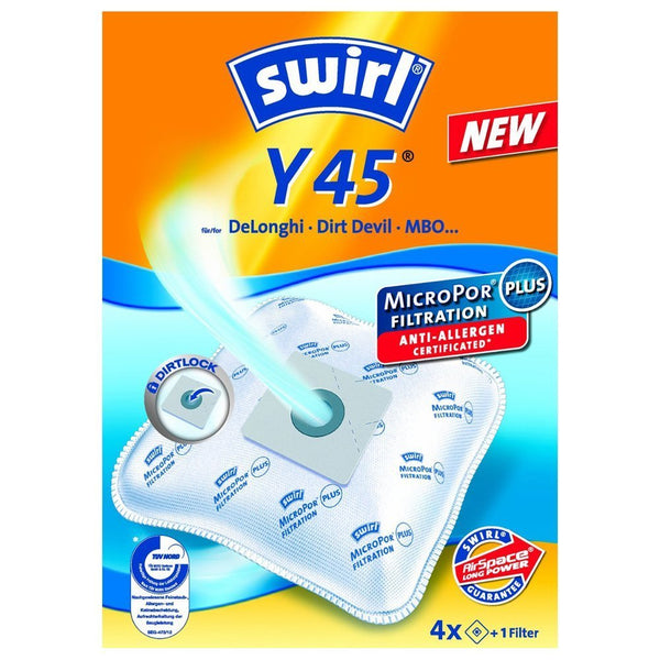 Swirl Y45 4 worki z mikrofibry do odkurzacza Darel QZ DeLonghi Orbit Romeo Cleos