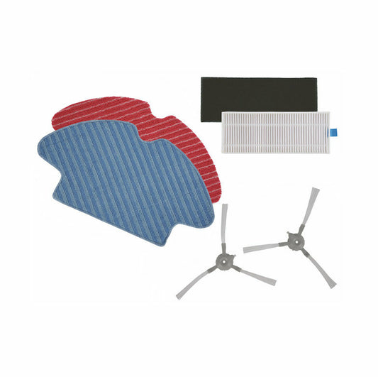 Kit de paños, cepillos y filtro HEPA para aspiradora Robot Xplorer 75 RR76 de Rowenta.