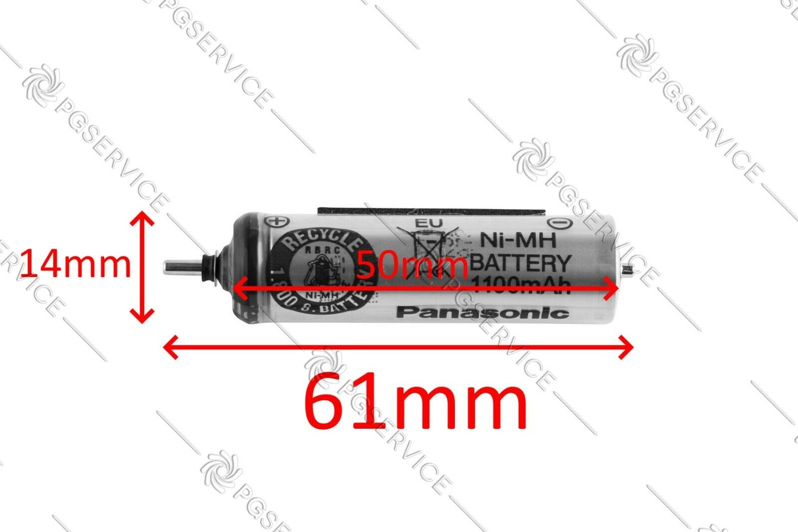 Panasonic batteria 1.2V 1100mAh 61mm rasoio ER2211 ER221 ER-GC50 ER-GC70