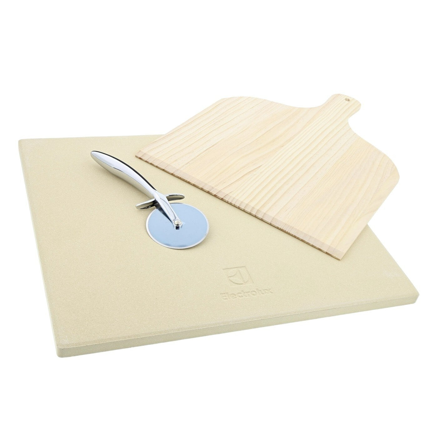 Eelctrolux Pizza Stone Feuerfeste 38cm Mit Schaufel Cuttermesser für Ofen