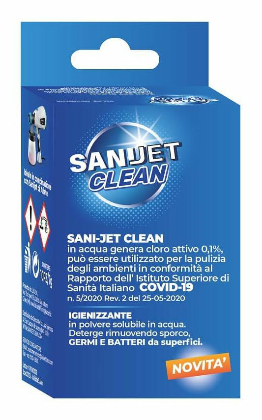 Ariete SaniJet Clean proszek dezynfekujący z aktywnym chlorem 0,1% 70g 10 torebek 7g
