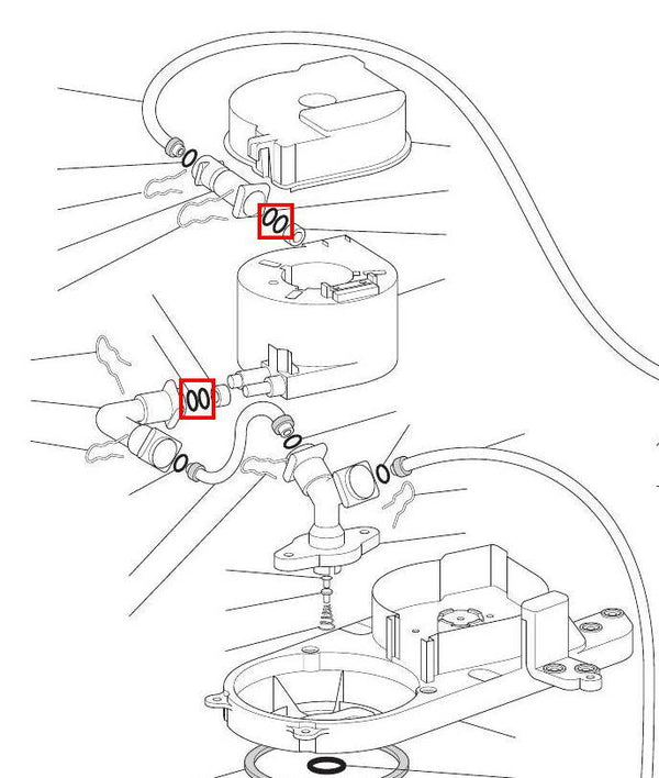 Delonghi Nespresso guarnizione doppia tubo caldaia Lattissima Magnifica Intensa