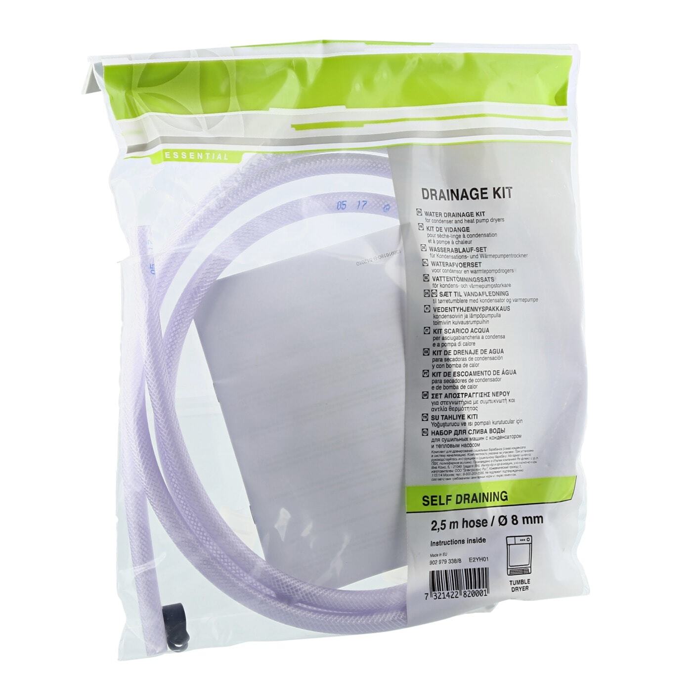 Electrolux kit scarico tubo drenaggio condensa universale asciugatrice a caduta