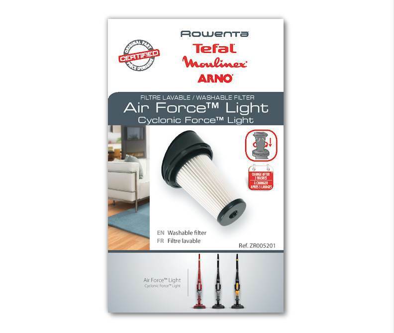 Rowenta filtro HEPA scopa aspirapolvere Air Force Light RH6543 RH6545 14.4V TY