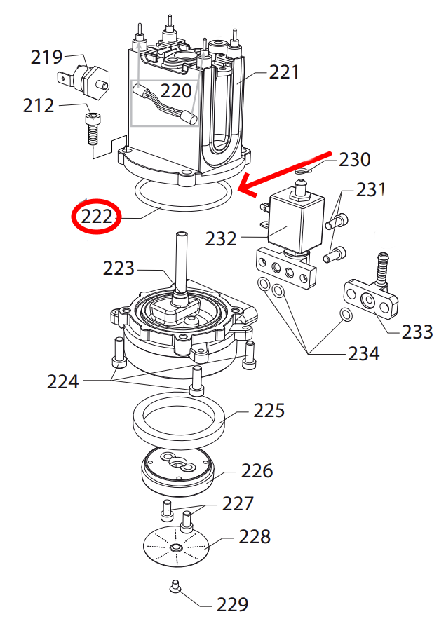 Gaggia guarnizione caldaia 72mm macchina caffè Viva NewBaby06 Classic KitchenAid