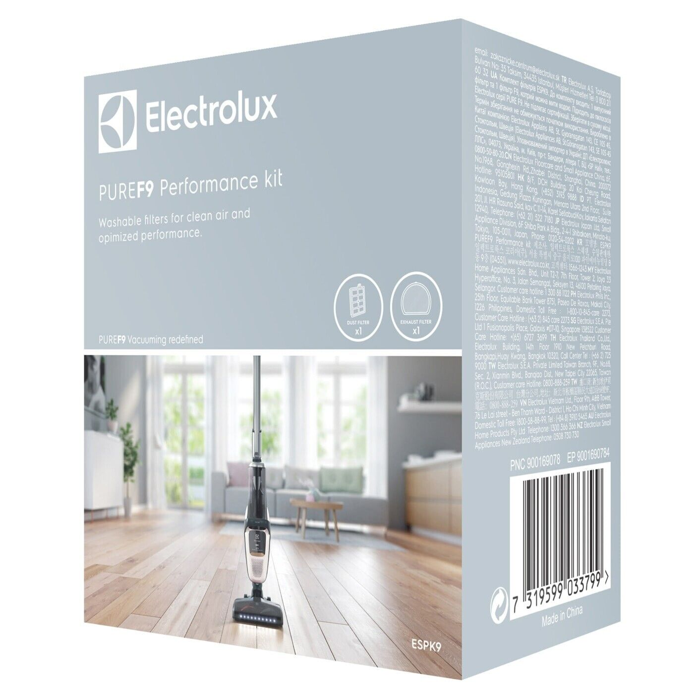 Electrolux AEG kit filtri scopa aspirapolvere Ultimate FlexLift Pure F9 QX9 PF9