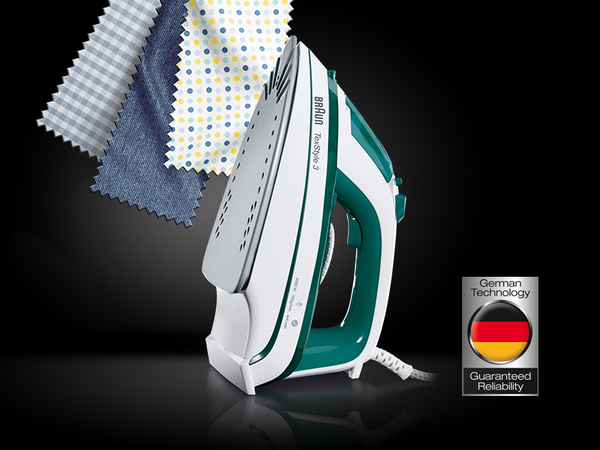 Braun ferro da stiro a vapore TS345 TexStyle 3 2000W verde piastra ceramica 