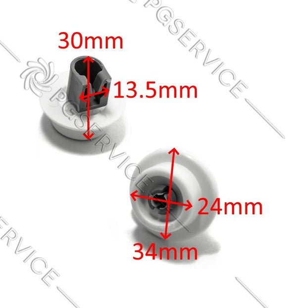 8x Kółka do dolnego kosza zmywarki Electrolux Rex AEG FAV ESF JSI