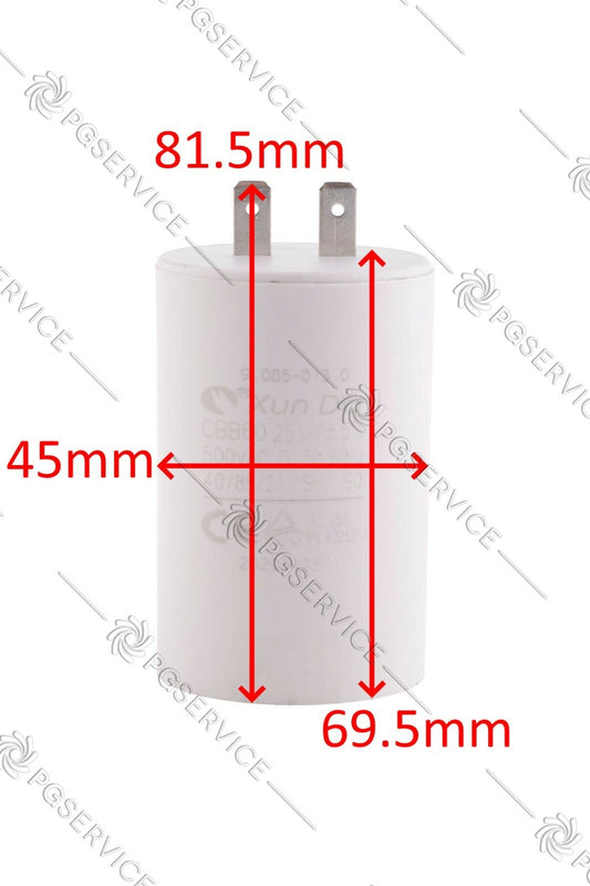 Karcher condensator CBB60 25uF 500V hogedrukreiniger K3 K35 K4 K46 K5 K55 K6 K67