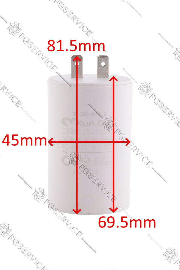 Karcher condensator CBB60 25uF 500V hogedrukreiniger K3 K35 K4 K46 K5 K55 K6 K67
