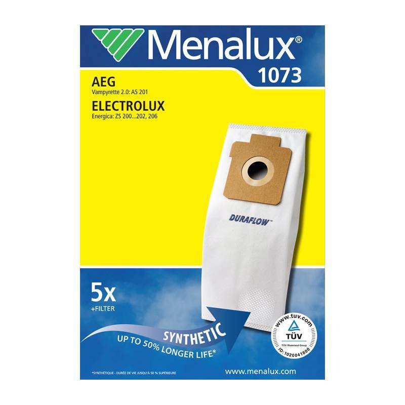 Menalux 1073 5 sacchetti aspirapolvere Aeg Electrolux Vampyrette 2 AS201 ZS206