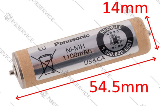 Panasonic batteria 1100mAh Ni-MH 1.2V  54.5mm rasoio ER121 ER-PA10 ER-PA11