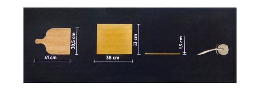 Eelctrolux Pizza Stone Refractory 38cm With Small Paddle Cutter for Oven