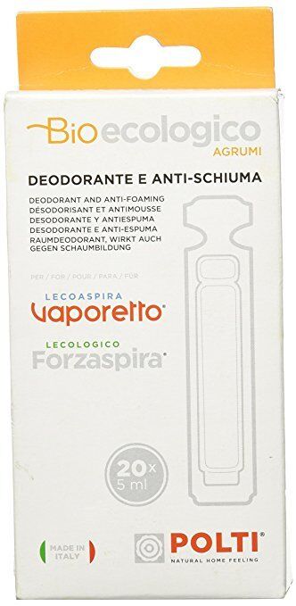 Polti 20x deodorante anti schiuma Vaporetto Lecoaspira Lecologico Agrumi