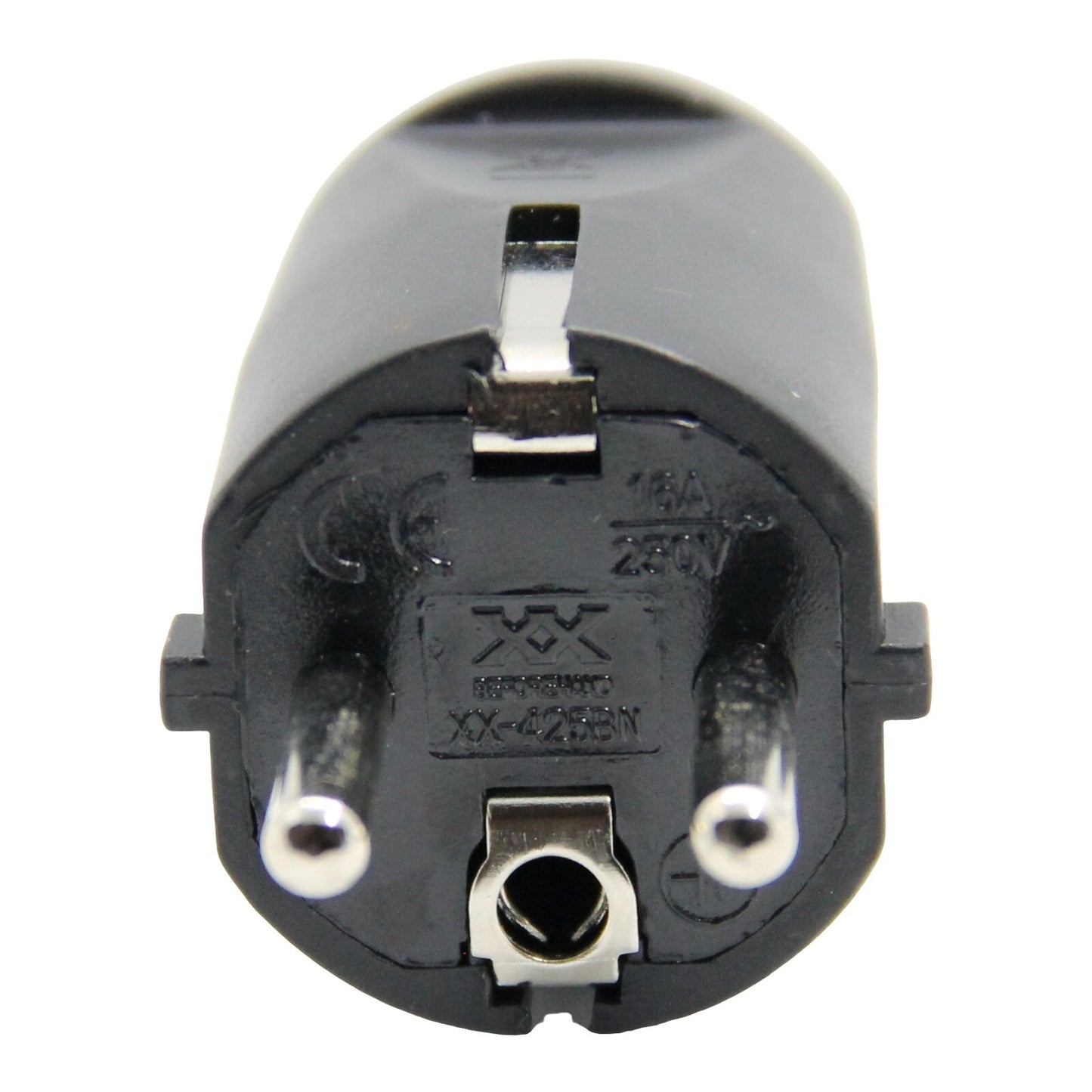 Plug Schuko Black Straight Salvacavo Rubber 16A 250V ~ Ce Appliances Fridge