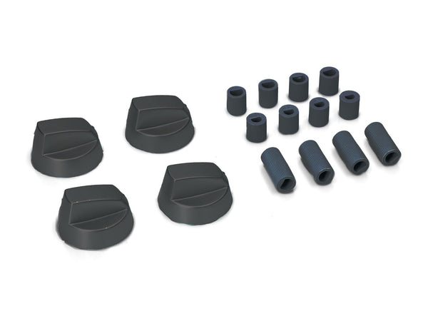 Kit 4x butoane universale negre cuptor plită de gătit bucătărie inserții semilună