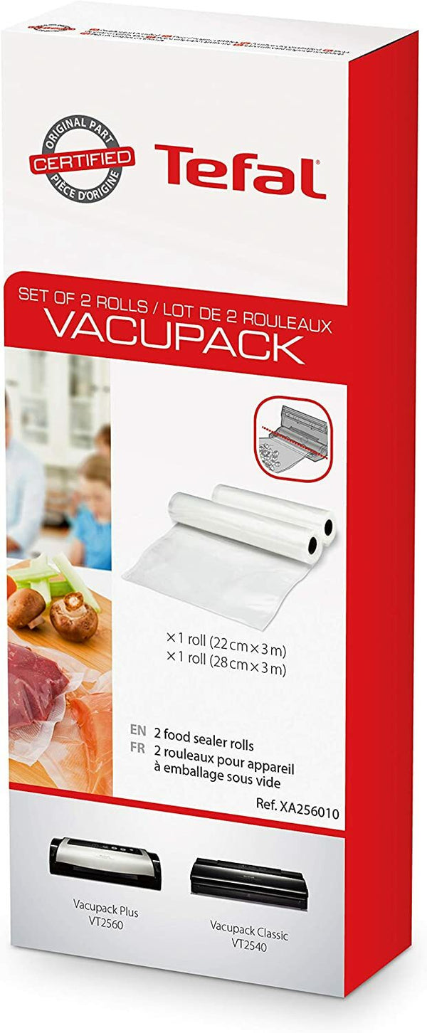 Tefal wałki worki tłoczone 22 28 cm x 3m próżniowe Vacupack Fresh Lock VT2550