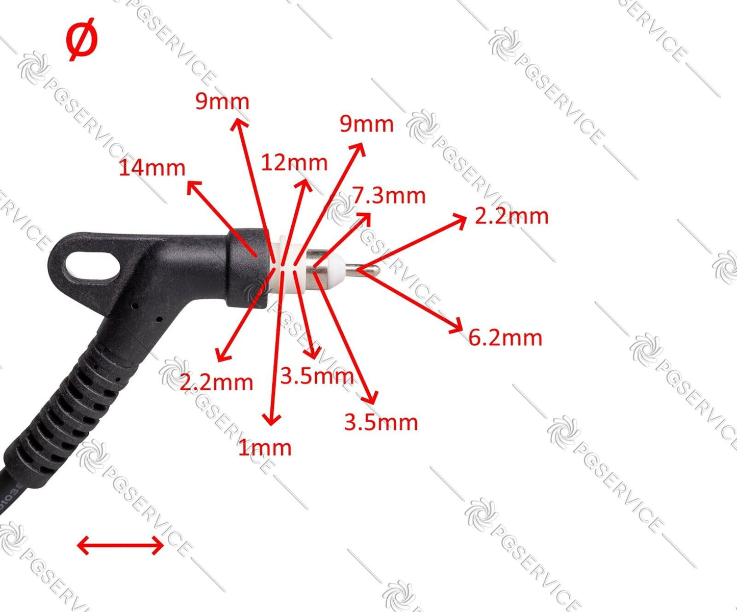 Gammapiù cavo alimentazione spinotto piastra capelli onde Wave Elmot 037 FDJ-039