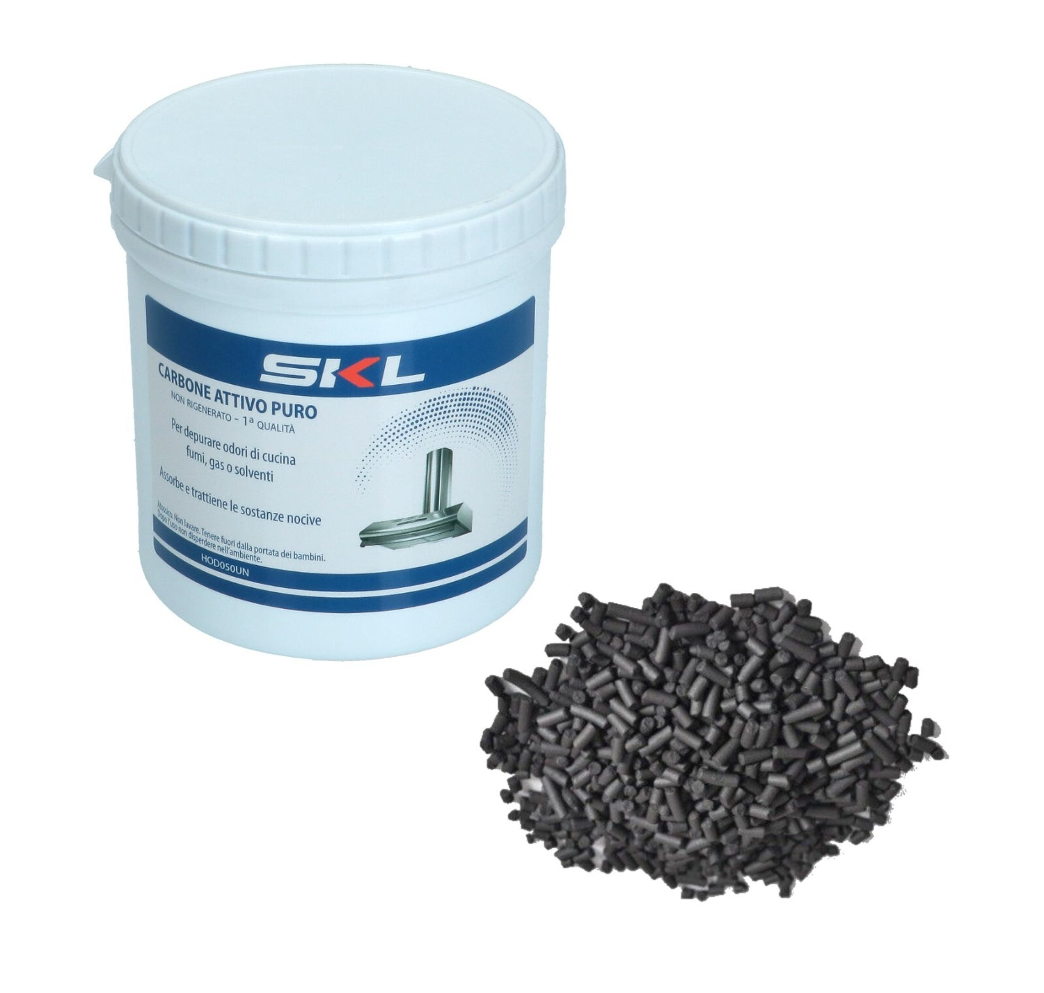 SKL Carbon Activated Pure Granules 400gr for Filters Cover Aspirating Anti Odors