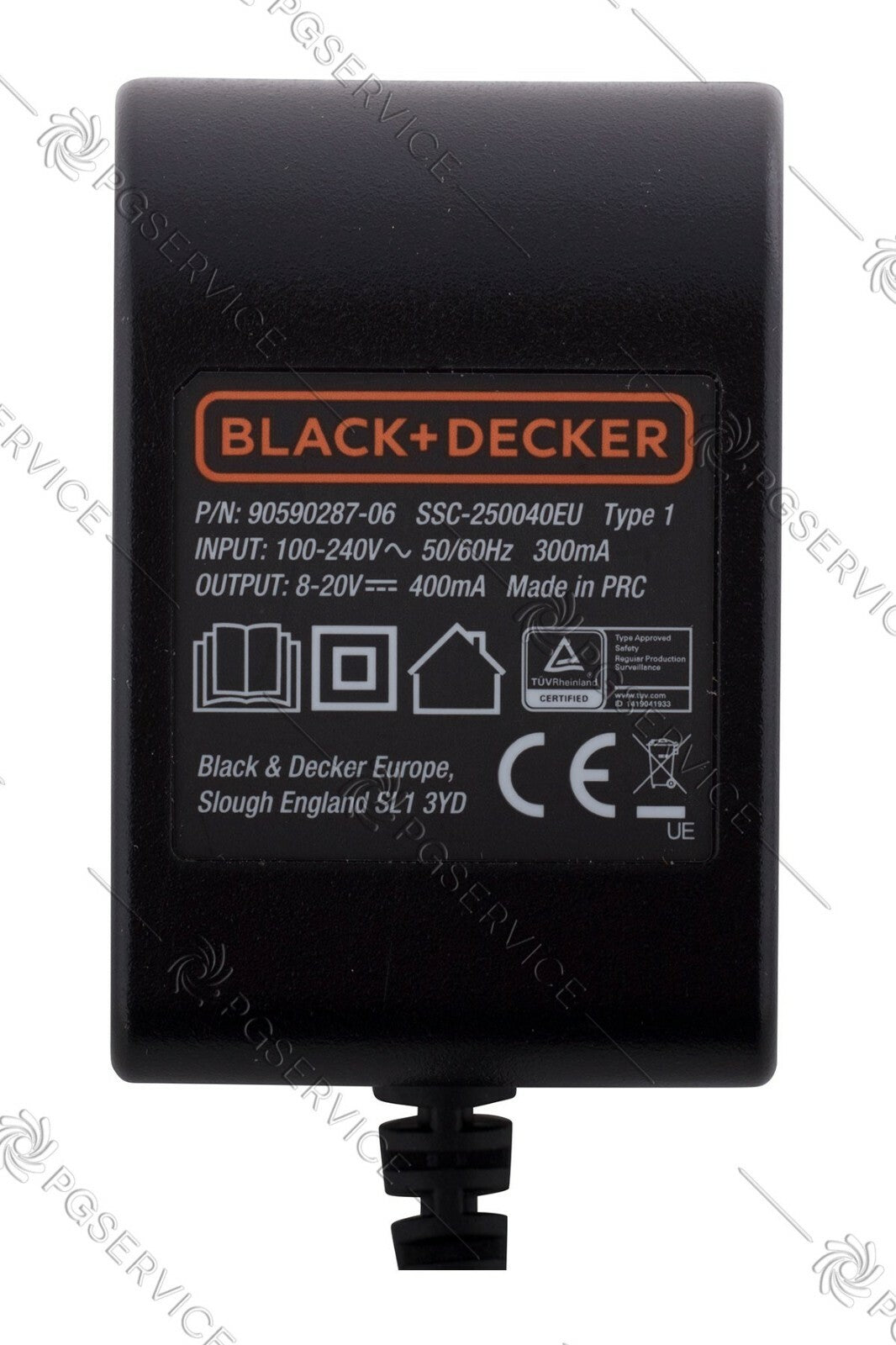 Black & Decker oplader voeding EGBL14 EGBL18 STC1820 GTC1820 ASL14