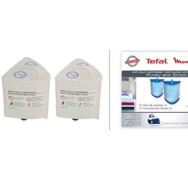 Tefal 2x waterfilter cartridge strijkijzer Purely Simply SV5005 SV5020 SV5022 SV5030