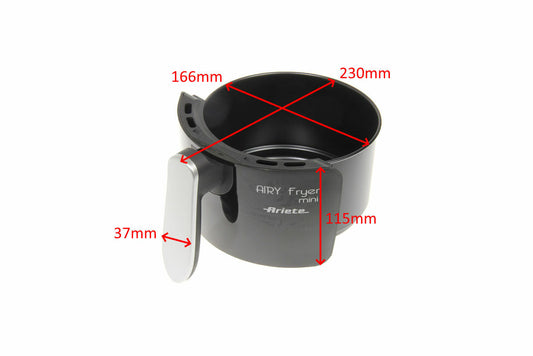 Ariete szuflada pojemnik uchwyt zbiornik frytkownica Airy Fryer Mini 4615 4617