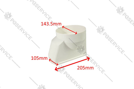 DeLonghi Fitting Tube Window 205mm Air Conditioner Pinguino Pac EL98 EX130