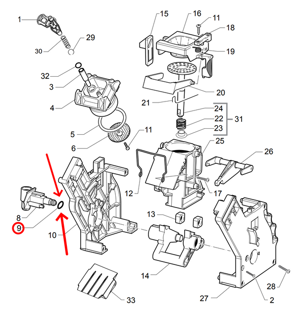 Gaggia Saeco Gasket Or Diffuser Steam Coffee Machine Poemia Xsmall Viva