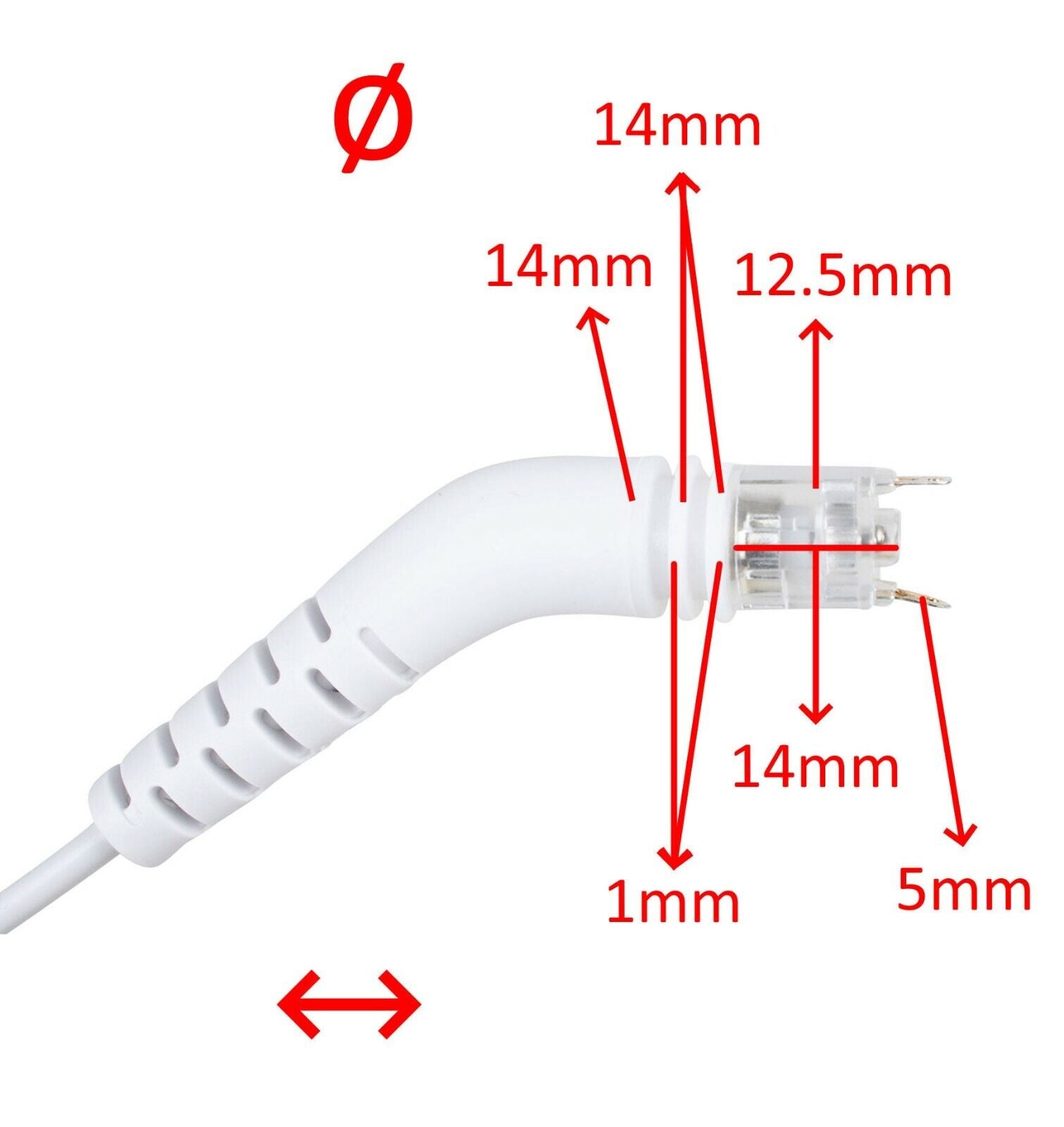 Rowenta cavo alimentazione piastra capelli Steam Curler CF3810 misure in foto