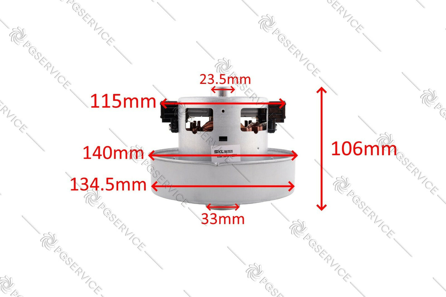 SKL silnik 230V 1400W odkurzacz 106mm 140mm Samsung Rowenta Bosch Polti