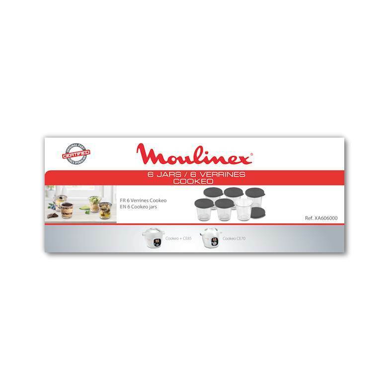Moulinex set 6 vasetti + coperchio per pentola a pressione Cookeo CE70 CE85