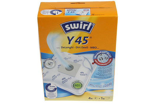 Swirl Y45 4 Sachets Microfibre Aspirateur Darel Qz DeLonghi Orbit Romeo Cleos