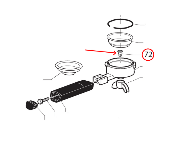 Gaggia Saeco Philips schuimventiel arm koffiezetapparaat Nina Classic Baby