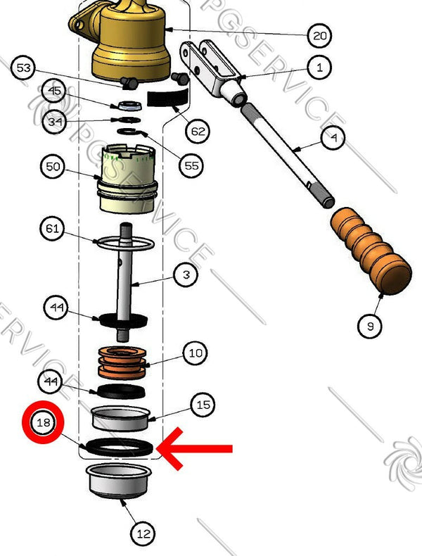 La Pavoni gasket under filter cup coffee machine Europiccola Expert NOTE!