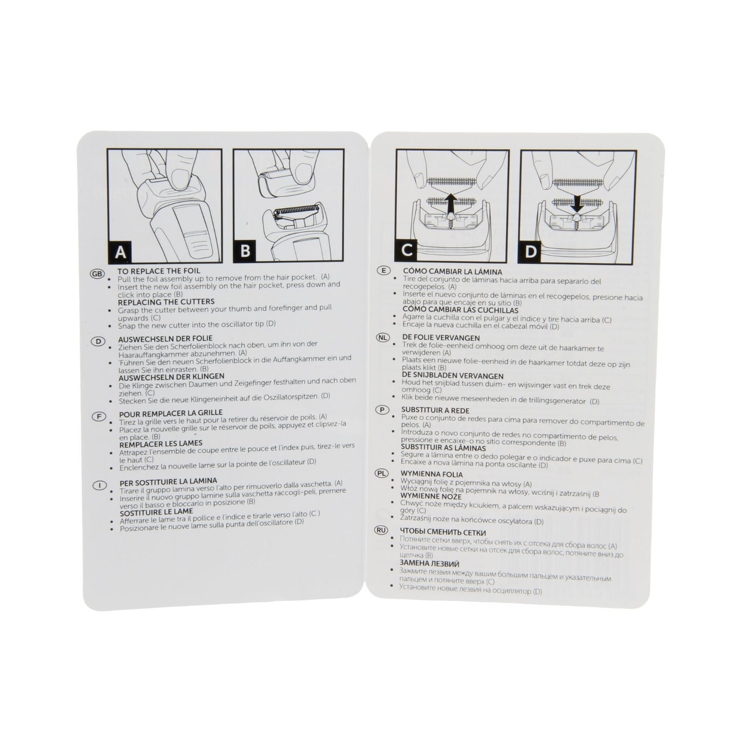 Remington Cabezal Lámina Hojas Red Rasuradora Barba Comfort Series PF7400 PF7500