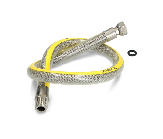 SKL tubo flessibile cucina gas maschio femmina 1/2" 750mm EN14800 CE certificato