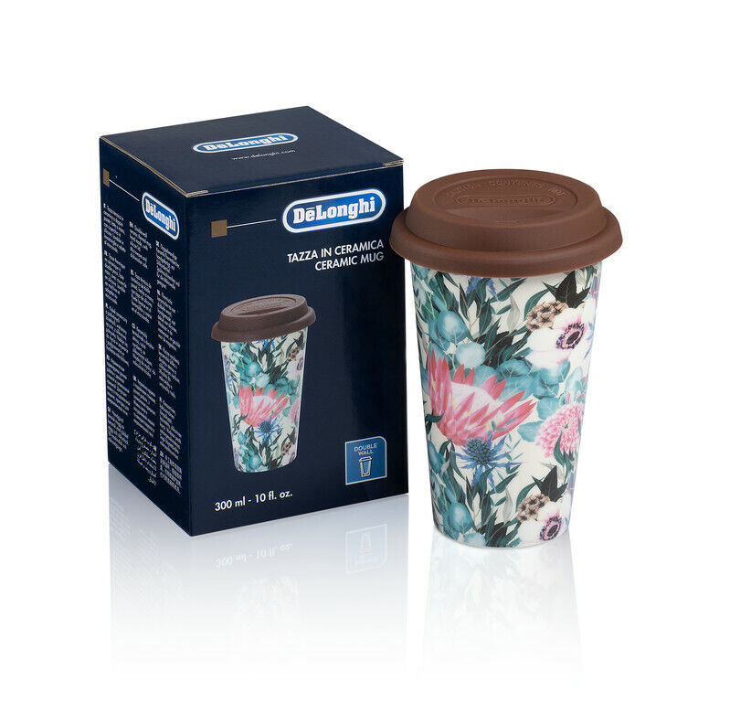 Delonghi tazza Multi ceramica termica doppia parete 300ml coperchio silicone