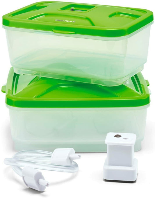 Tefal containers 600ml 800ml + vacuümadapter Vacupack Plus VT2560