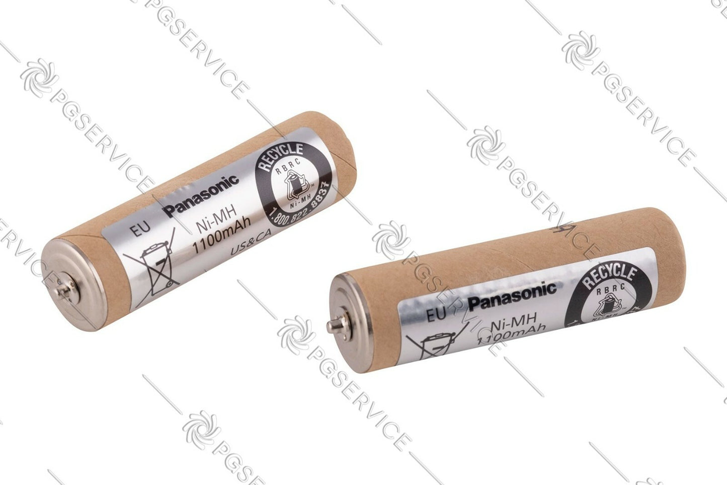 Panasonic 2x batterij 54.5mm Ni-MH 1.2V 1100mAh scheerapparaat ER1510 ER1512 ER154