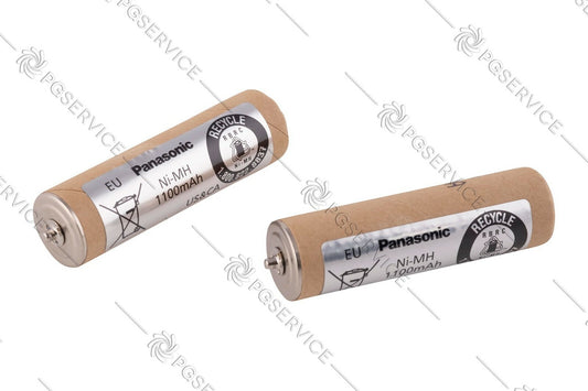 Panasonic 2x batterij 54.5mm Ni-MH 1.2V 1100mAh scheerapparaat ER1510 ER1512 ER154