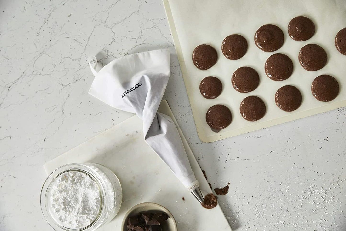 Kenwood KWSD100 Set Décoration Pâtisserie Douceurs Spatule Sac À Fondant Stand