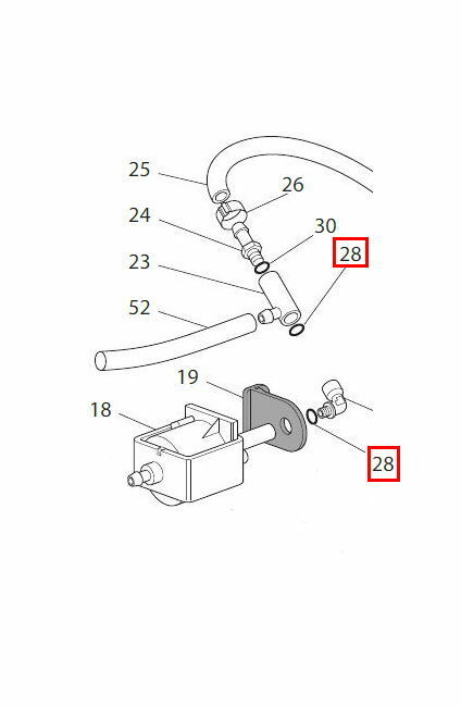 Delonghi guarnizione valvola acqua ferro da stiro PRO1860 Stirella VVX1100 8040